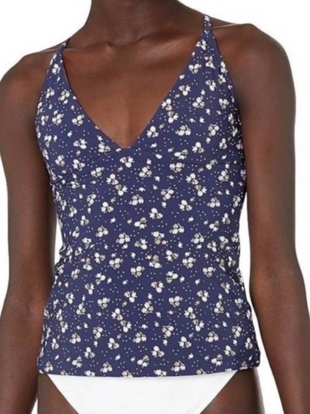 Seafolly Navy Floral Tankini Top